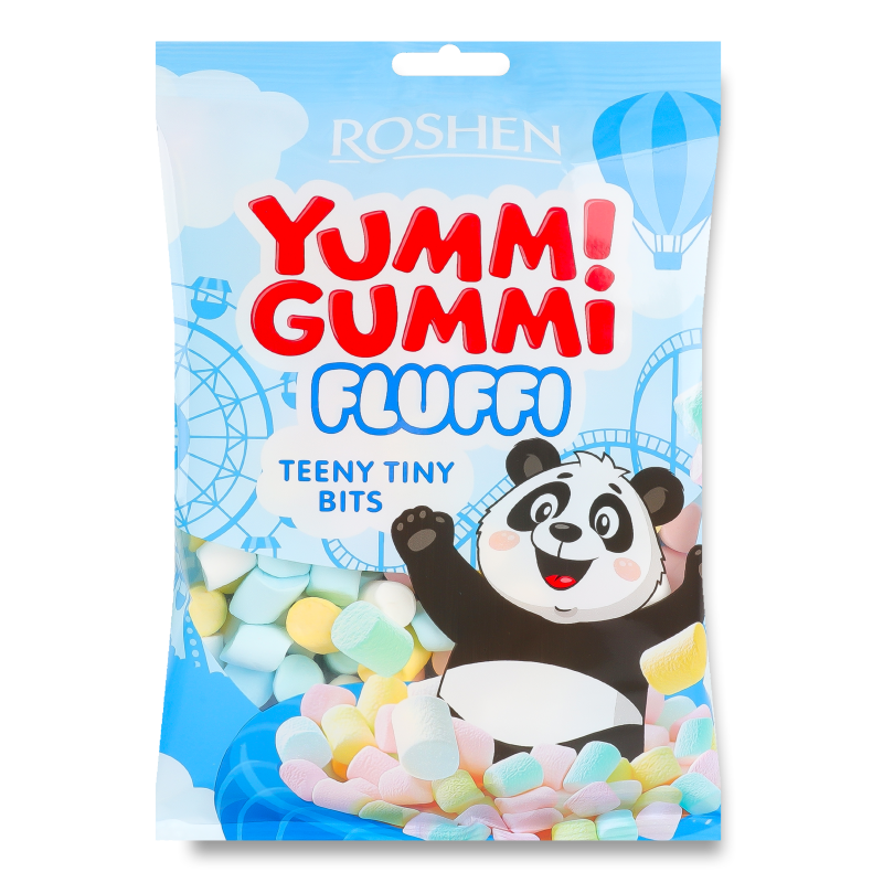 Цукерки маршмелоу Yummi Gummi Fluffi Teeny Tiny Bits 65г Roshen