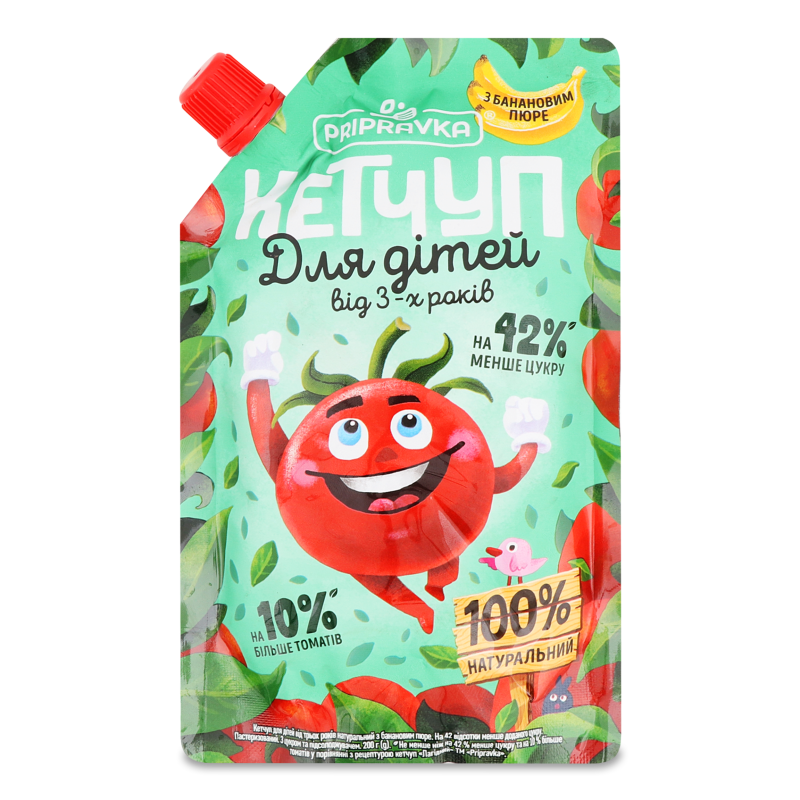 Кетчуп д/дітей з банановим пюре 200г д/п Приправка