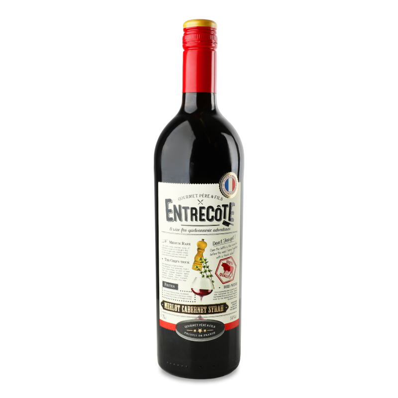 Вино Антрекот червоне сухе 13,5% 0,75л Гурме Пері енд Філс