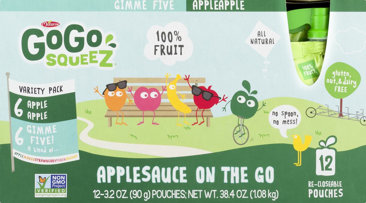 Apple - はっしー GoGo squeeZ Fruit & VeggieZ Applesauce and Puree Variety