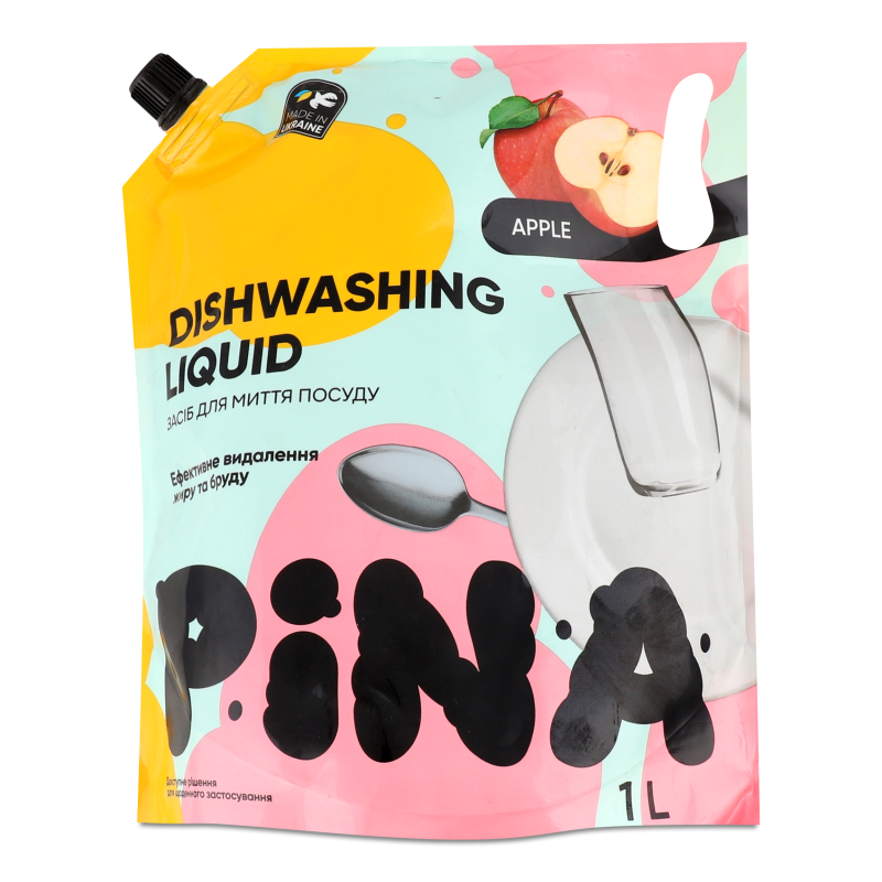 Засіб д/миття посуду Apple 1л д/п Pina