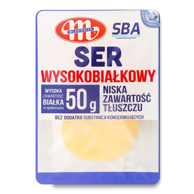 Сир високобілковий Super Body Active нарізаний 140г Mlekovita
