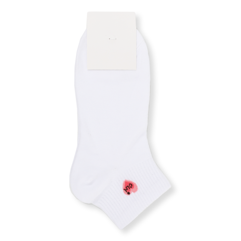 Шкарпетки жіночі білі рубчик з малюнком резинка короткі р.35-42 FHF24111630