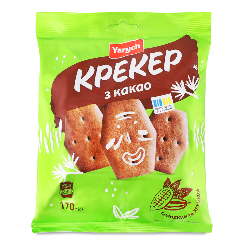 Крекер з какао 170г Ярич