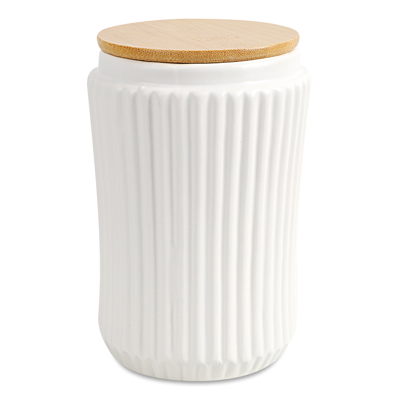 Банка д/зберігання 900мл кераміка з дерев”яною кришкою
