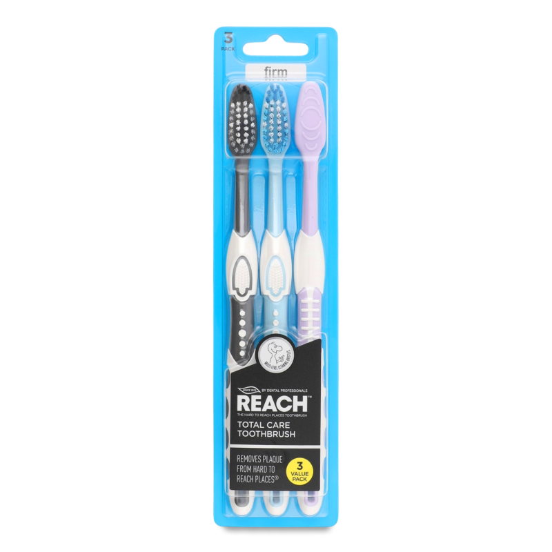 Щітка зубна Total Care тверда 3шт Reach