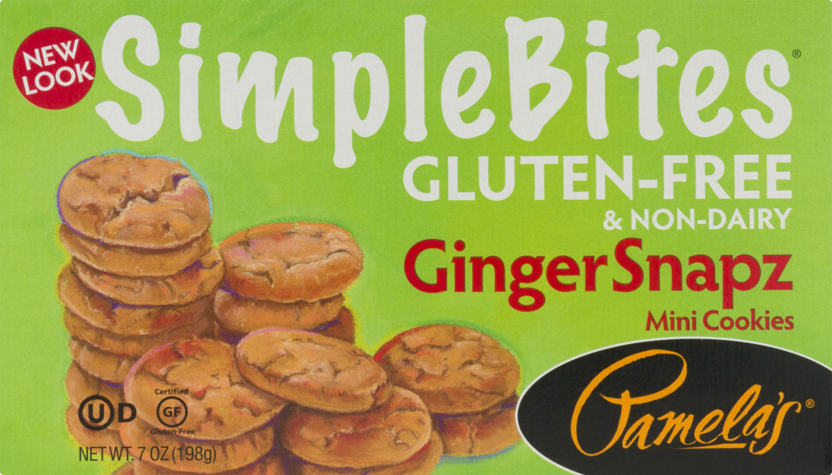 Pamela's Simple Bites GlutenFree & NonDairy Mini Cookies Ginger Snapz