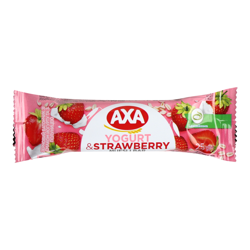Батончик зерновой со вкусом йогурта и с клубникой Аха м/у 25г Axa ...