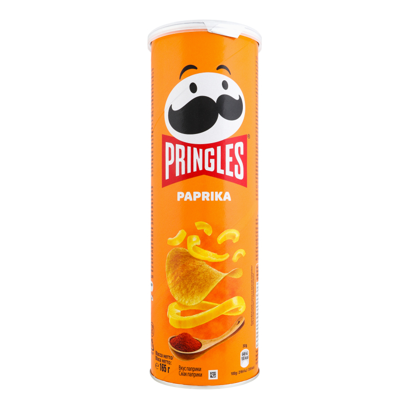 Чипсы картофельные Paprika Pringles тубус 165г Pringles(5053990161669 ...