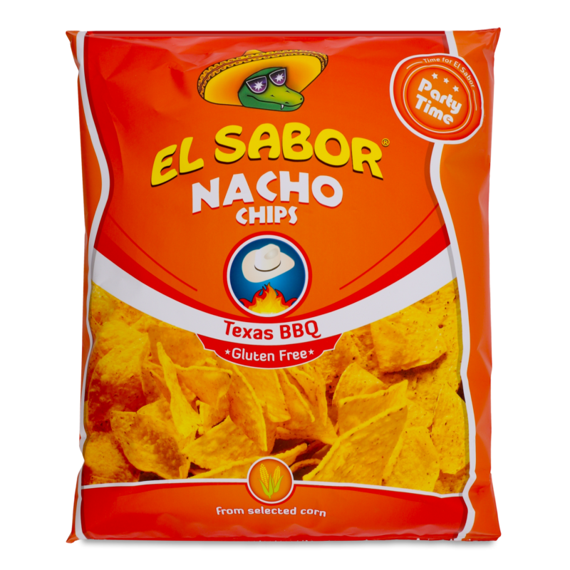 Чипси кукурудзяні Nacho з смаком барбекю 225г El Sabor