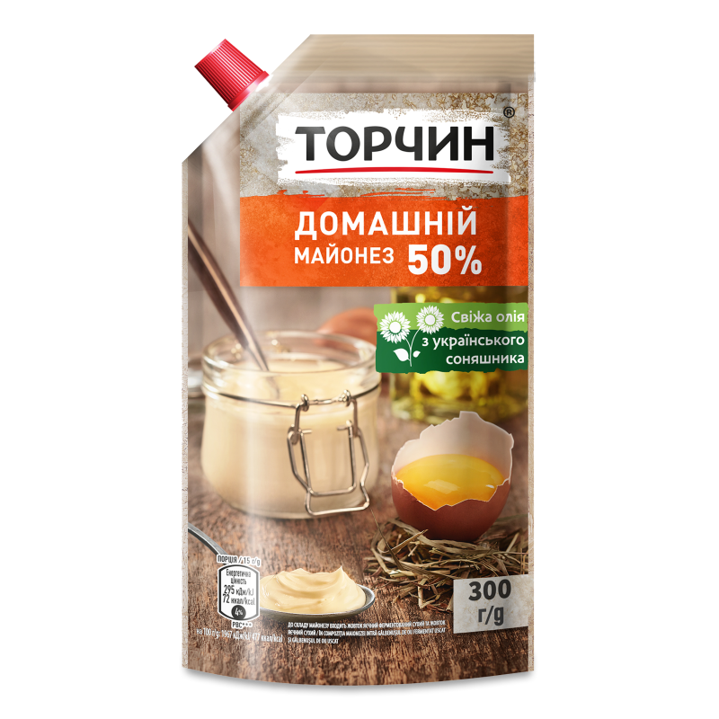 Майонез Домашній Провансаль 50% 300г д/п Торчин