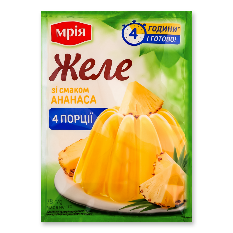 Желе з смаком ананаса 78г Мрія