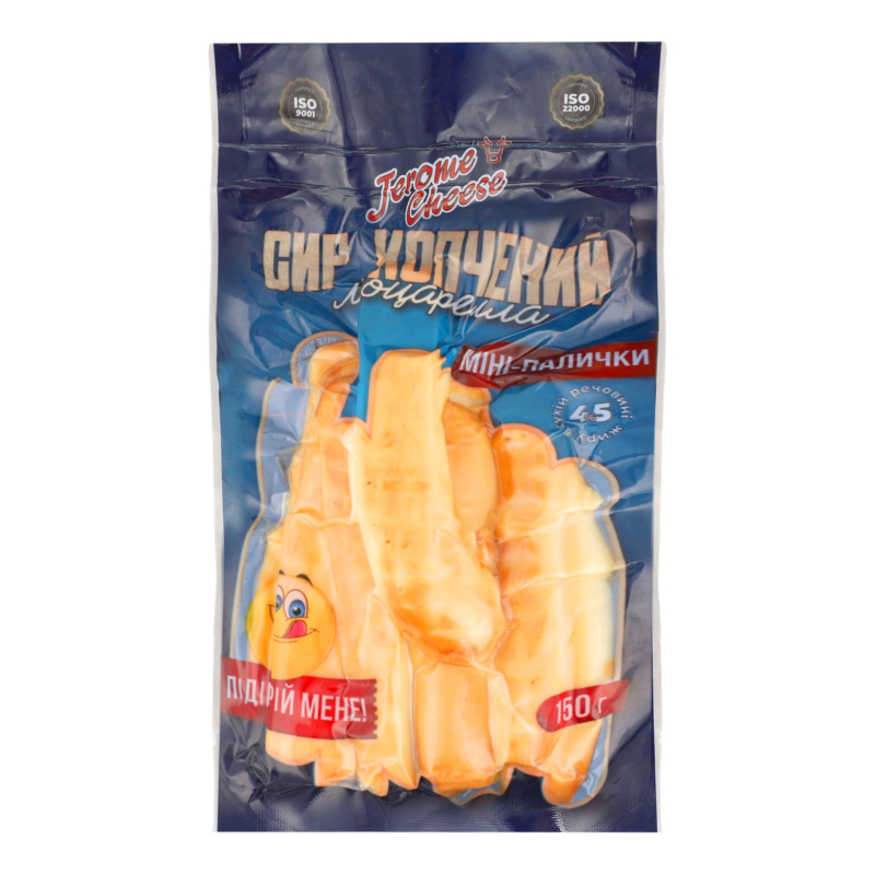 Сир 45% копчений міні-палички Моцарелла Jerome Cheese в/у