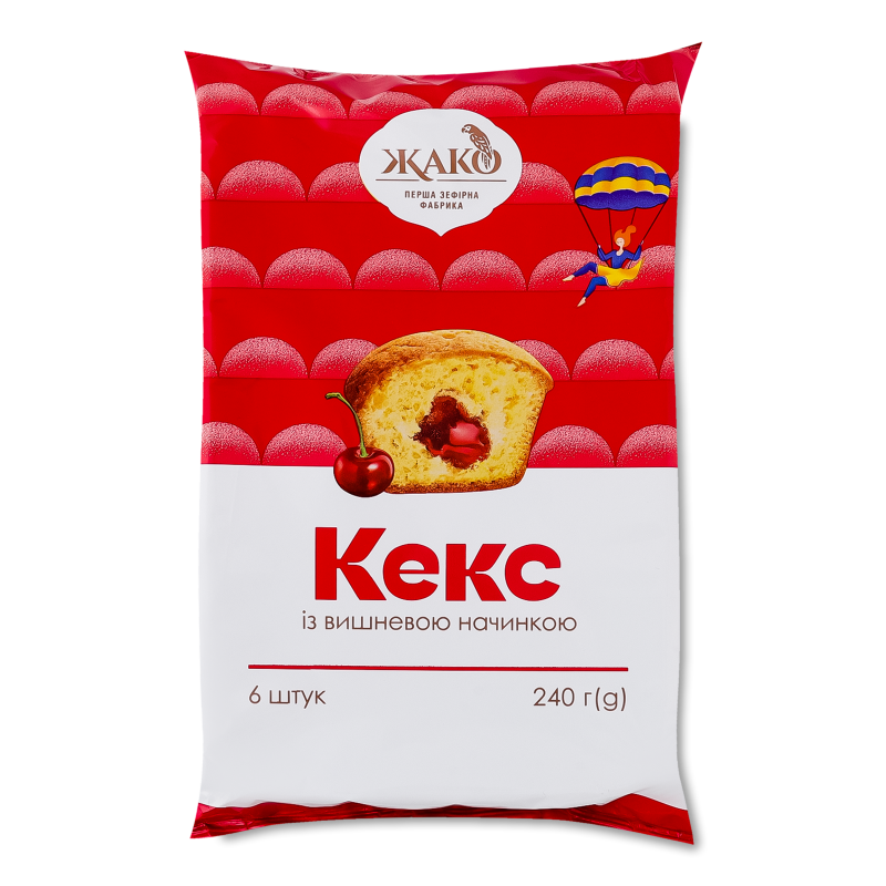 Кекс з вишневою начинкою 240г Жако