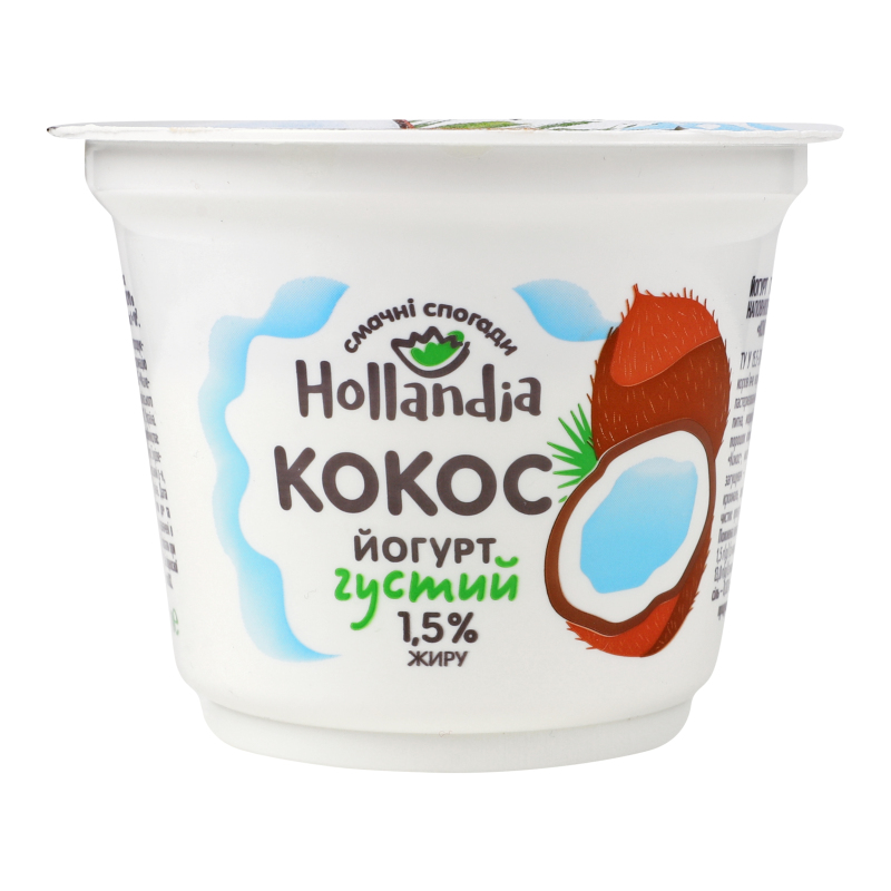 Йогурт 1.5% термостатний з наповнювачем Кокос Hollandia ст