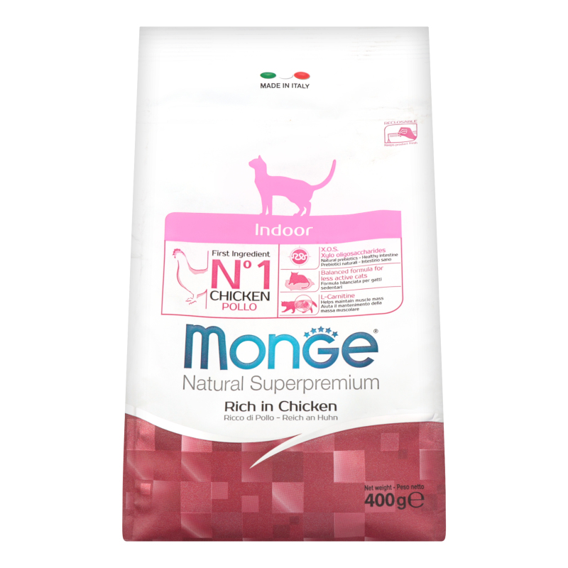 Корм сухой с курицей для кошек Indoor Natural Superpremium Monge м/у ...