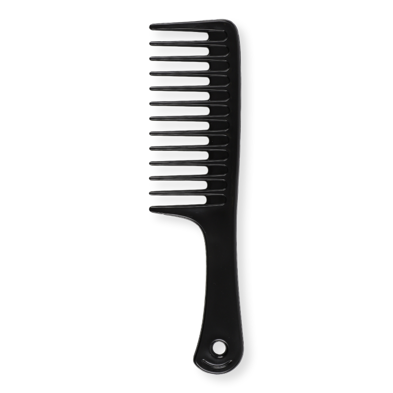 Гребінець чорний рідкі зубчики з довгою ручкою 25,5*6,5см KYYW093