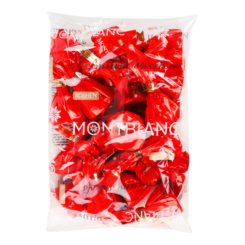 Цукерки шоколадні з карамелізованим мигдалем Montblanc Roshen м/у
