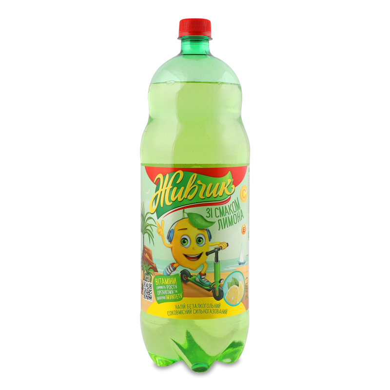 Вода солодка Живчик Лимон 2л пет Оболонь
