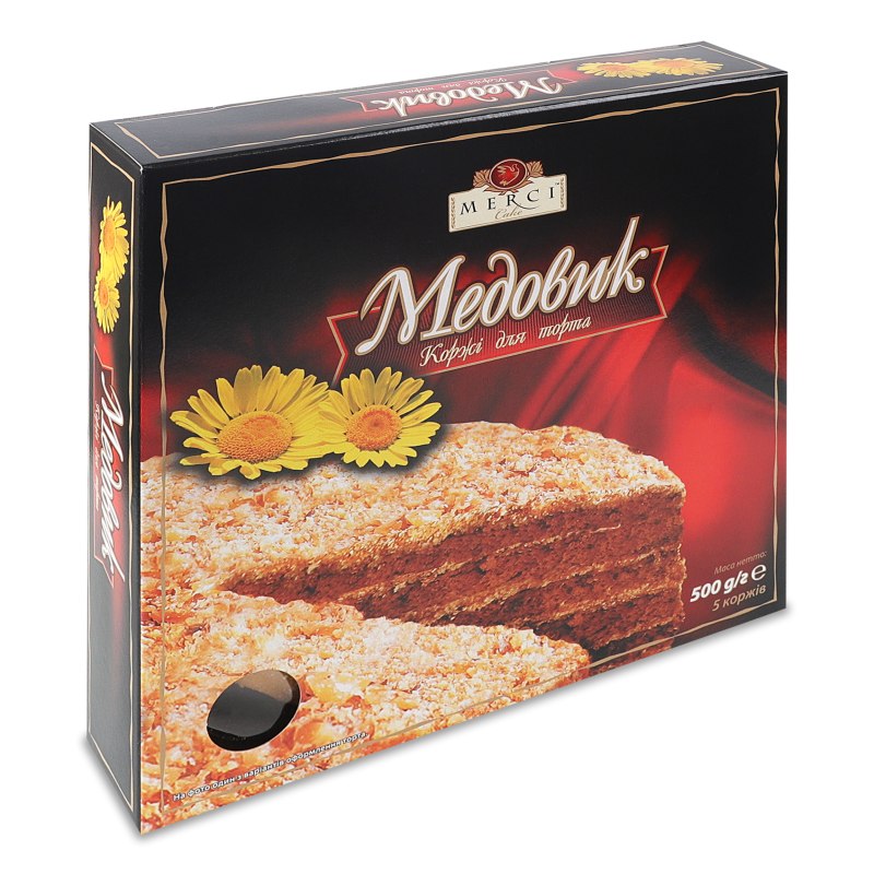 Коржі д/торта Медовик  500г Мерсі