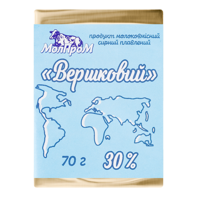 Продукт сирний 30% молоковмісний плавлений Вершковий МолПром м/у