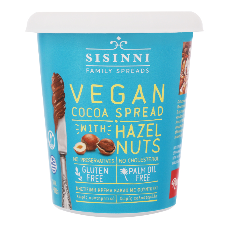 Паста шоколадна з лісовим горіхом Vegan Sisinni ст