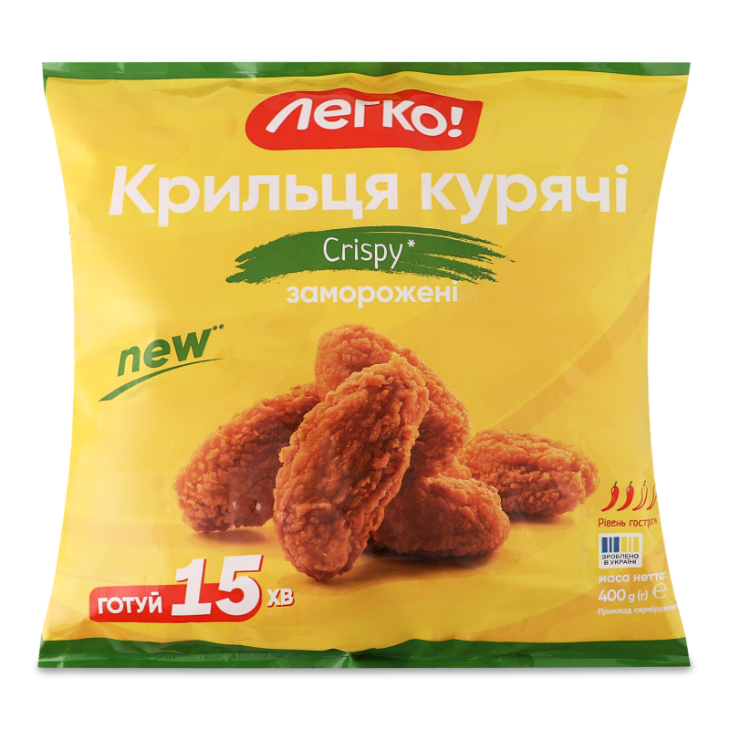 Крильця курячі Crispу” заморожені 400г Легко