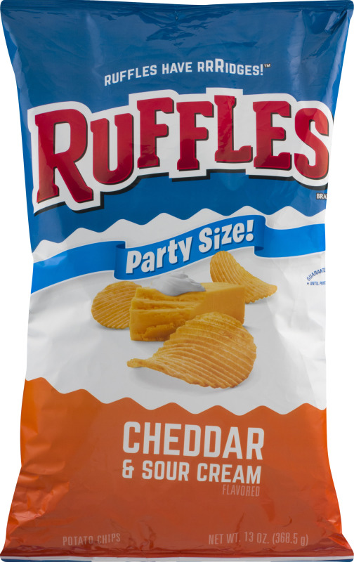 Ruffles Potato Chips Cheddar & Sour Cream Party Size Ruffles