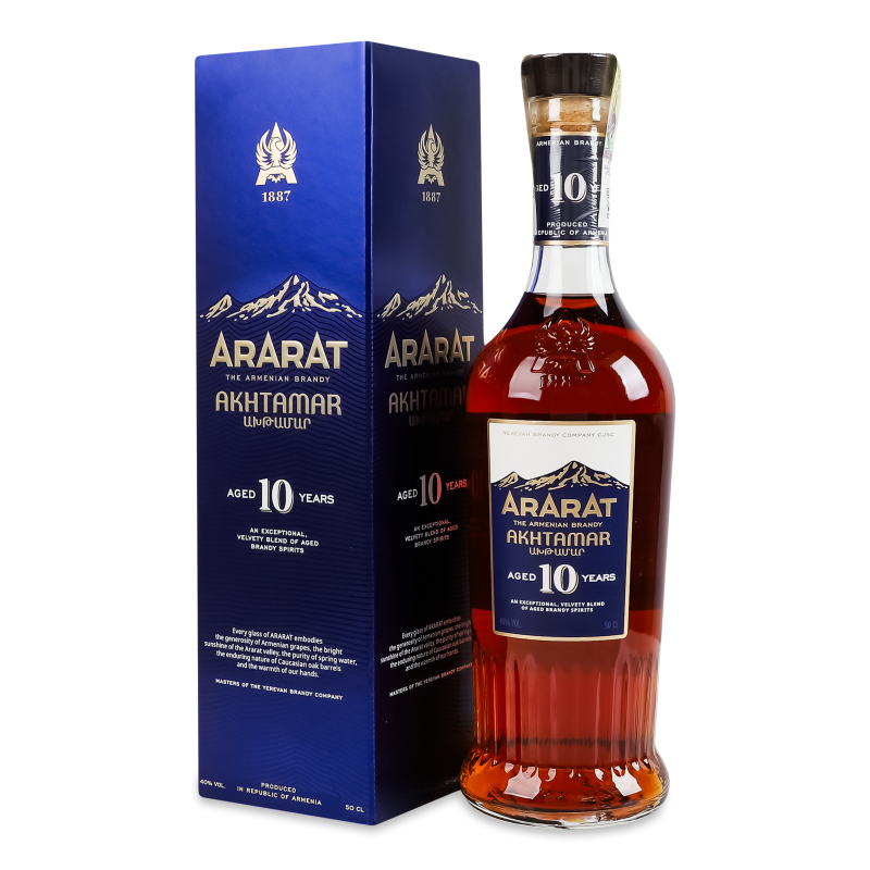 Коньяк Ахтамар 10років 40% 0,5л коробка Арарат