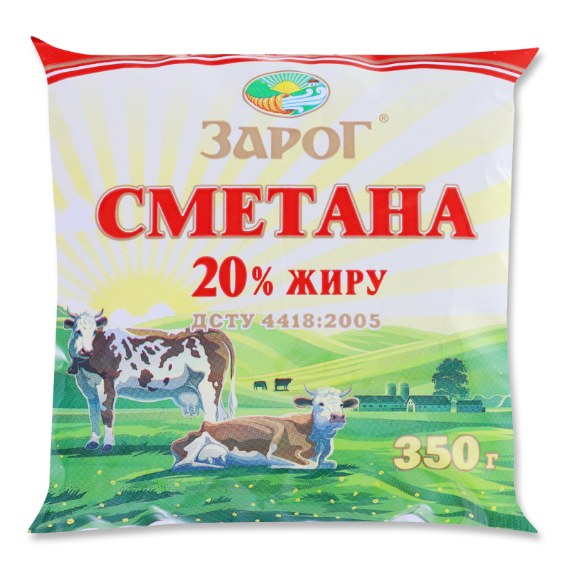 Сметана 20% 350г п/е ЗароГ