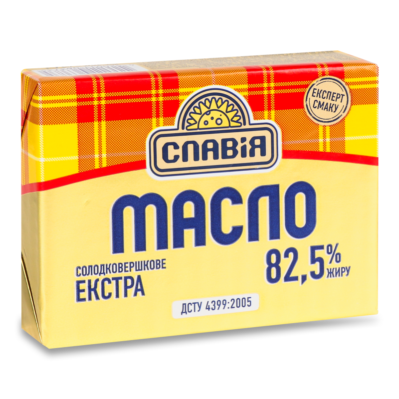 Масло Баштанське екстра солодковершкове 82,5% 180г Славія
