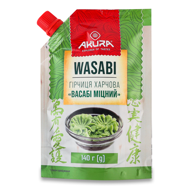 Гірчиця харчова Васабі міцний 140г д/п Акура