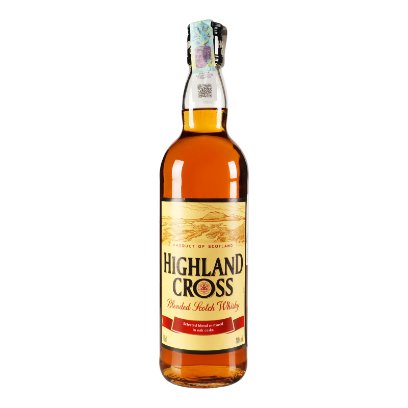 Виски 0.7л 40% шотландский купажированный Highland Cross бут