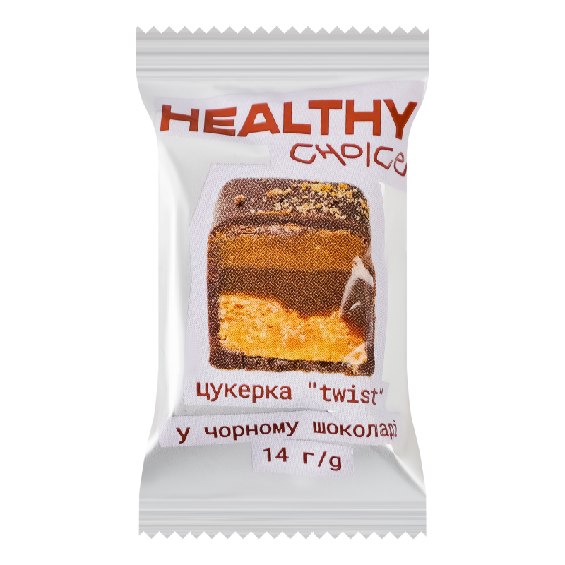 Цукерка шоколадна у чорному шоколаді Twist Healthy Choice м/у