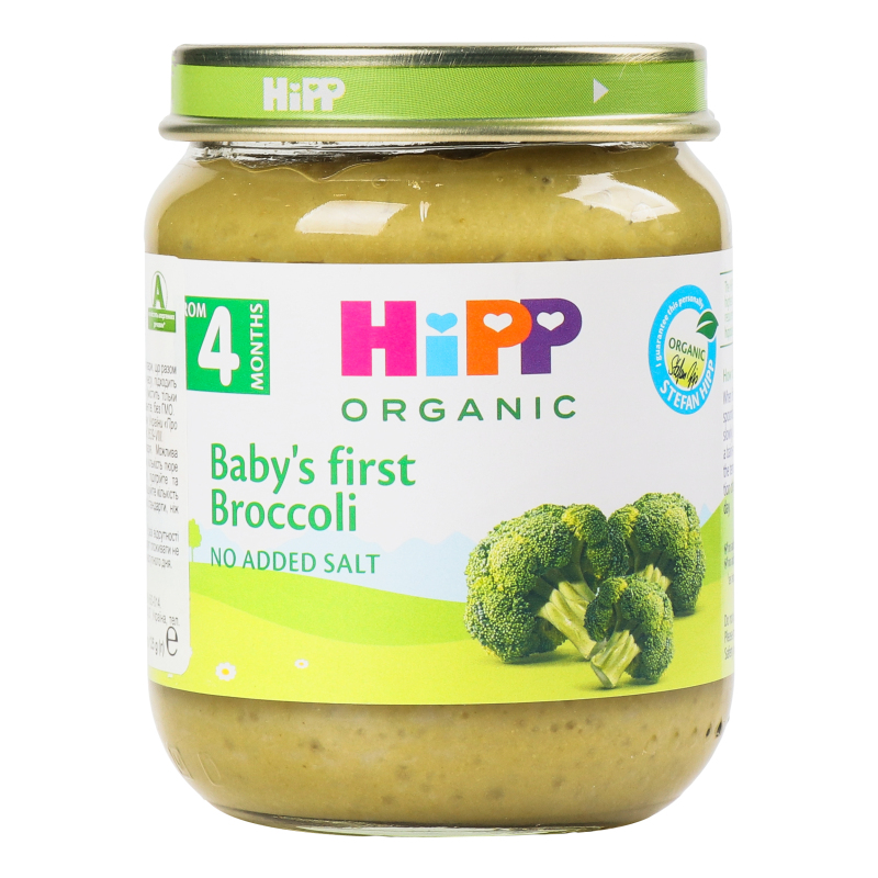 Пюре для детей от 4мес овощное Брокколи Organic Hipp с/б 125г Hipp ...