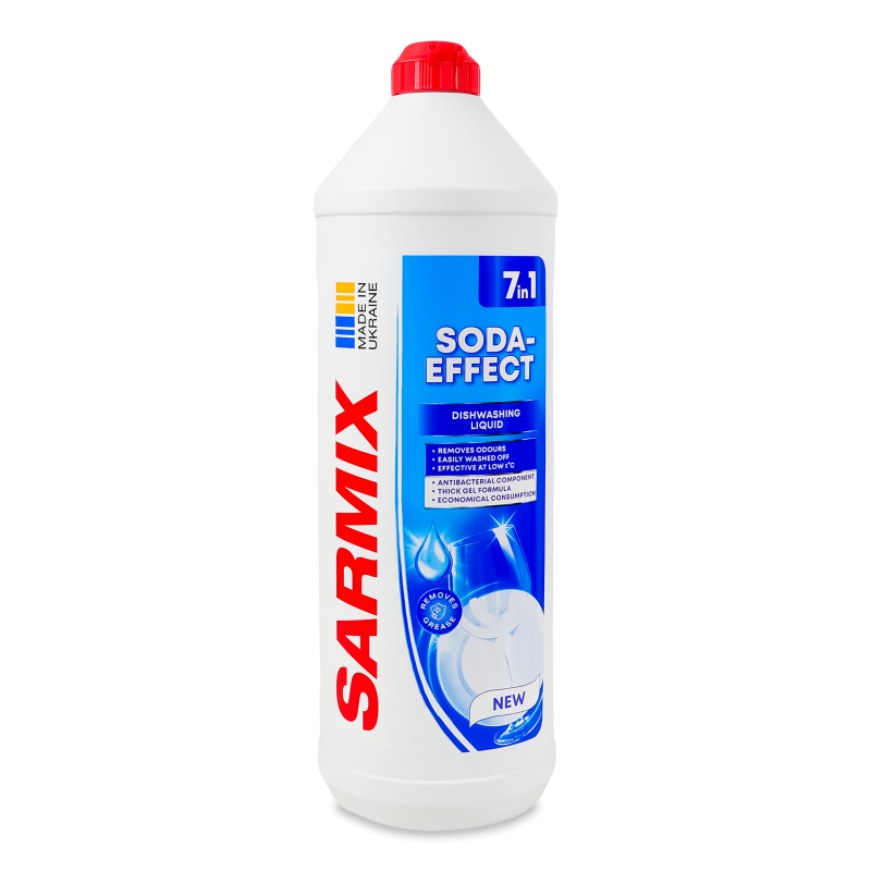 Засіб д/миття посуду Сода-ефект 900мл Sarmix