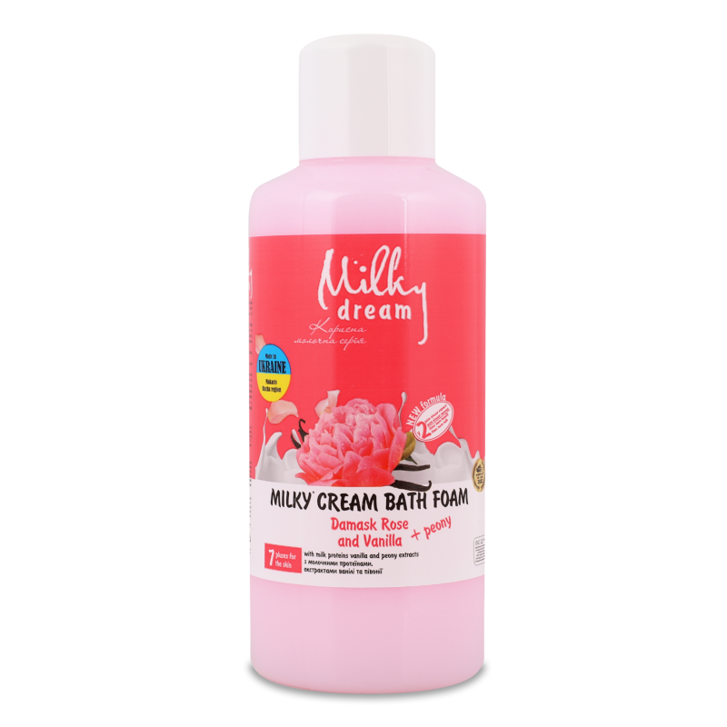 Крем-піна д/ванн Дамаська троянда та ваніль 1000мл Мілкі дрім