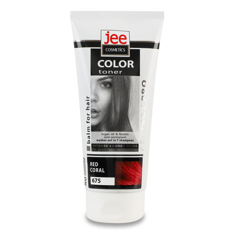 Бальзам тонуючий 675 червоний корал 150мл Jee Cosmetics
