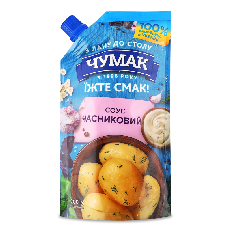 Соус Часниковий 200г д/п Чумак