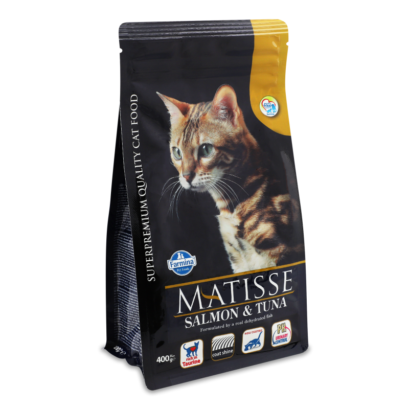 Корм д/кішок Матісс з лососем та тунцем сухий 400г Фарміна