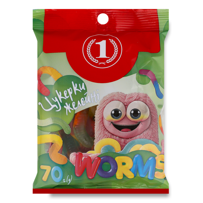 Цукерки желейні Вормс 70г ТМ “1”