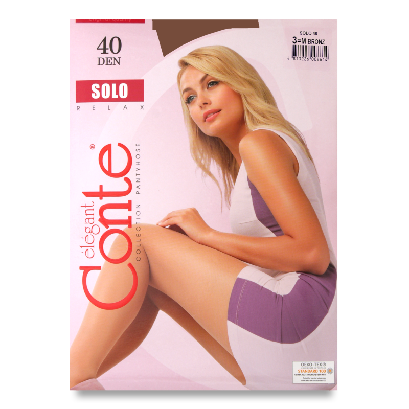 Колготи жіночі Соло бронз 40ден р.3 Конте елегант