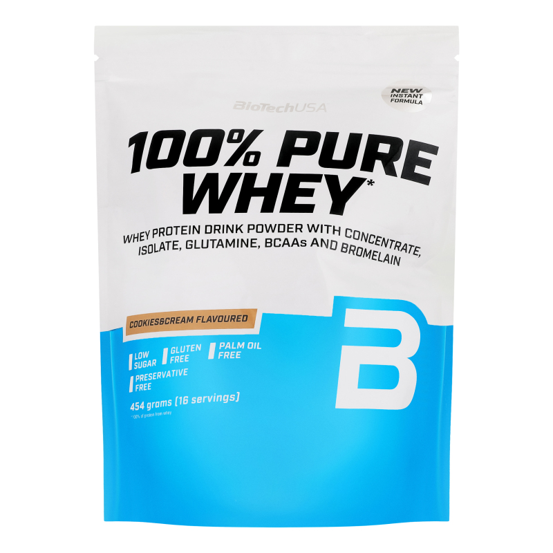 Порошок білковий для напоїв з підсолоджувачами Печиво&Крем 100% Pure whey BioTechUSA