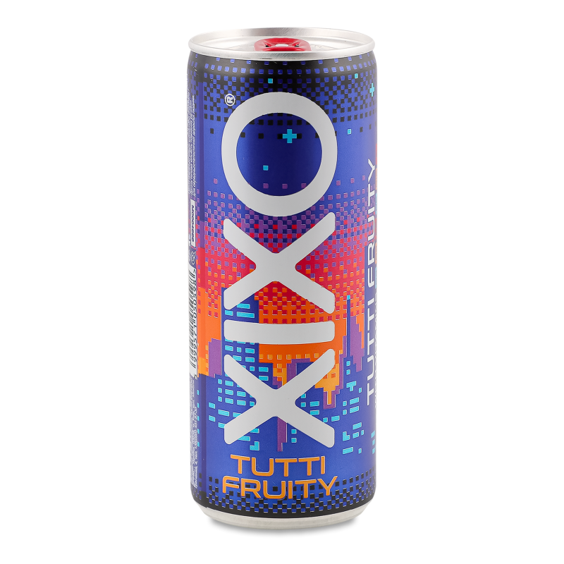 Напій безалкогольний Tutty Fruity газований 250мл ж/б Xixo