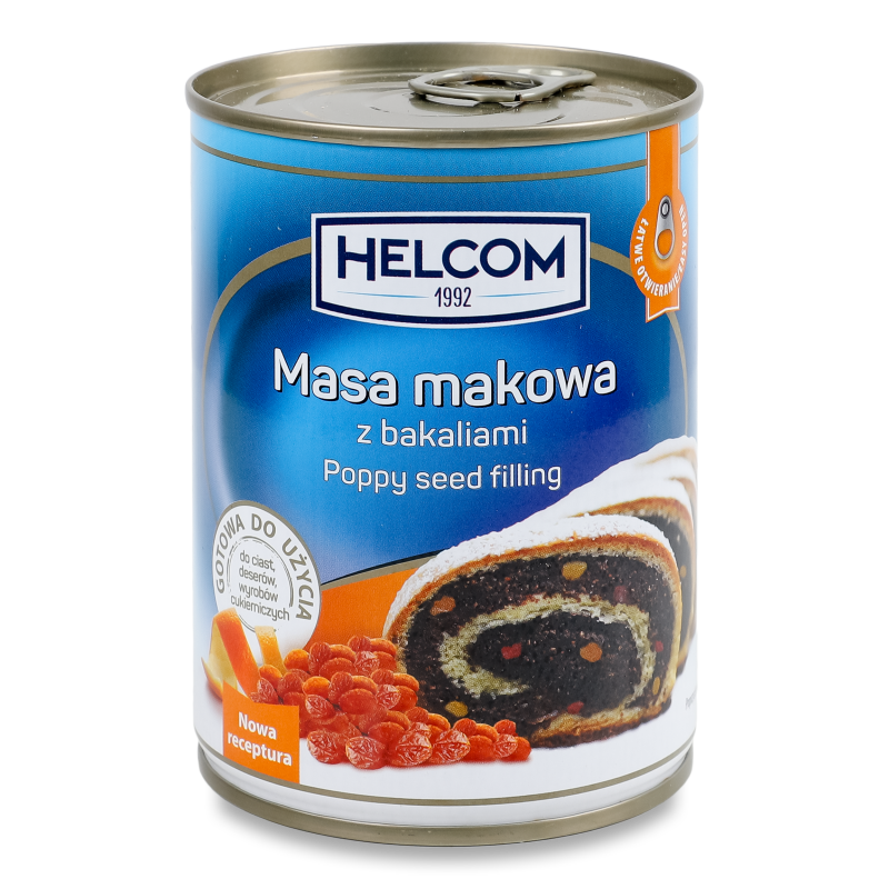 Начинка макова з сухофруктами 380г ж/б з ключем Helcom