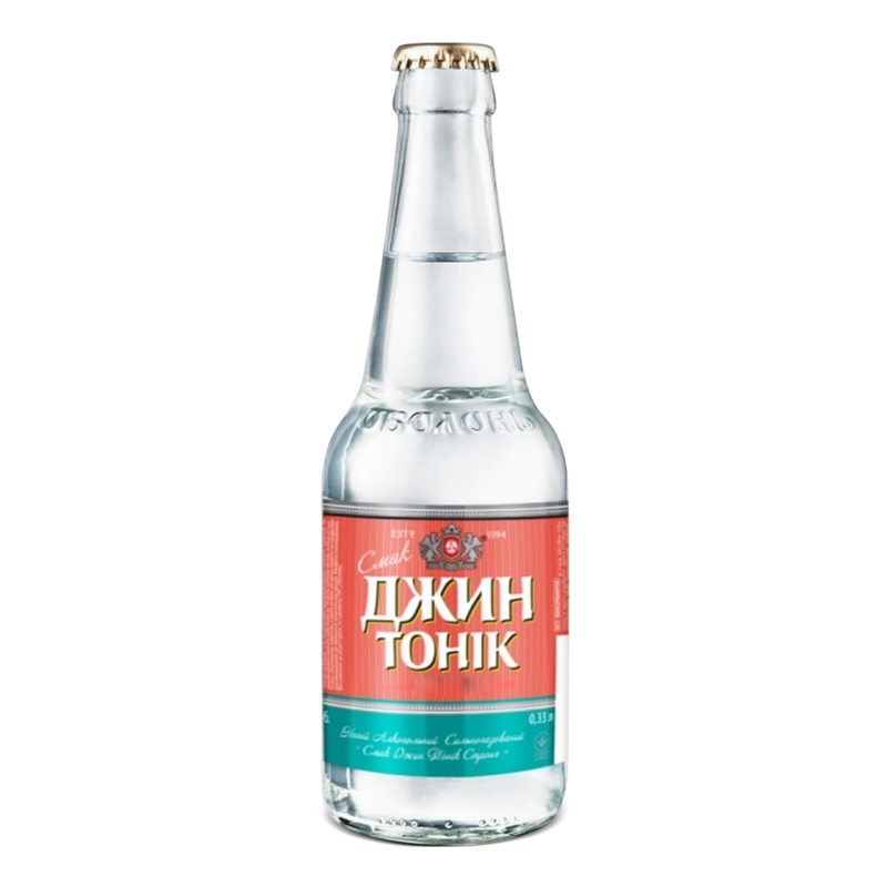 Напій слабоалкогольний Джин-тонік 8% 0,33л скло Оболонь
