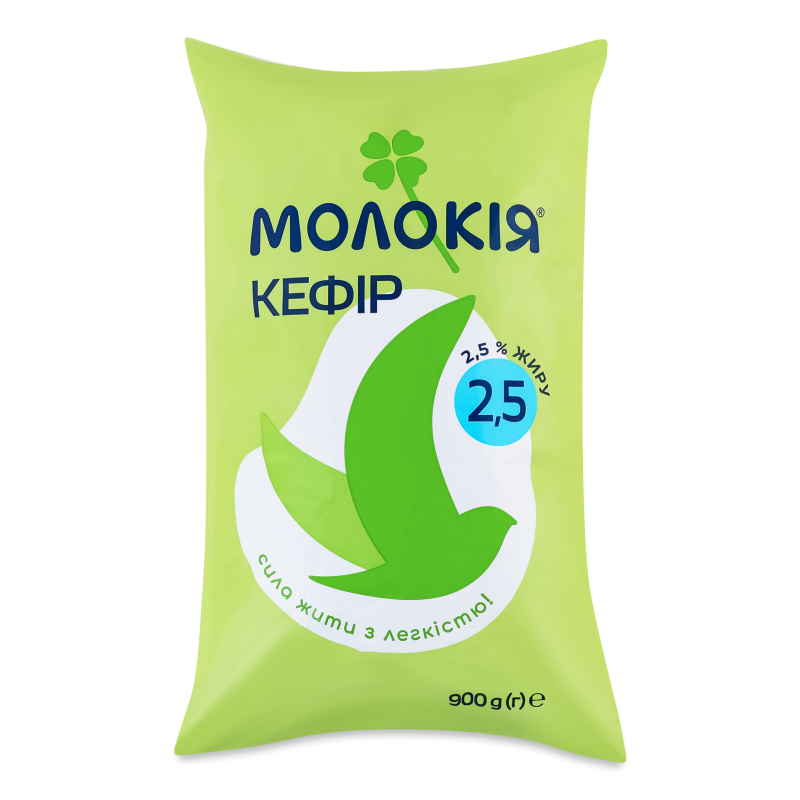 Кефір 2,5% 900г п/е Молокія
