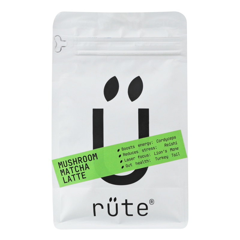 Суміш для приготування напоїв на основі рослинних компонентів Mushroom matcha latte Rute м/у