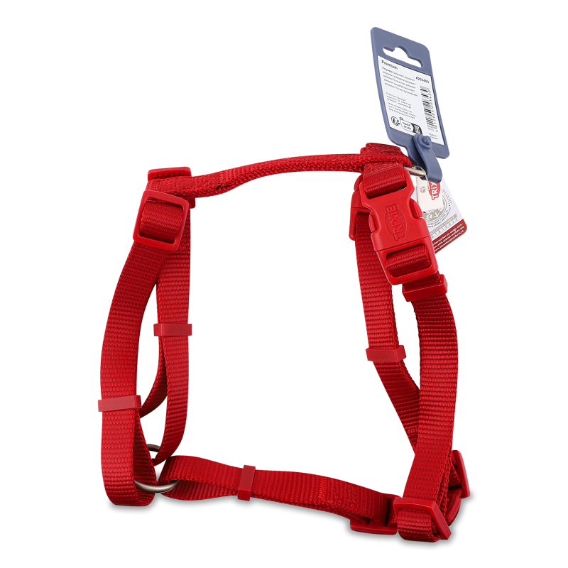 Шлея-вісімка д/собак Преміум червона нейлон 20мм 50-75см Тріксі