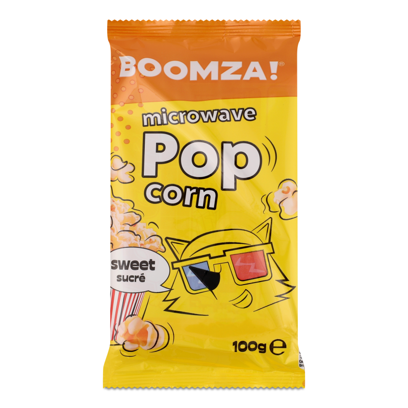 Попкорн д/мікрохвильової печі солодкий 100г Бумза